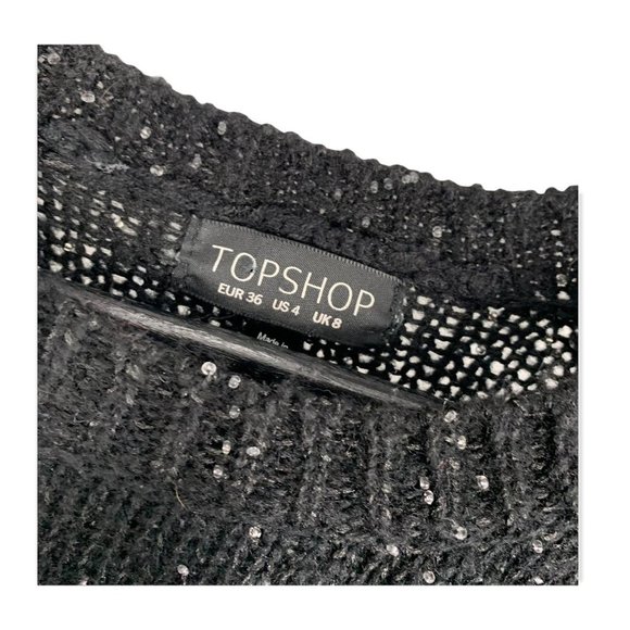 Topshop Crystal Gem Knit Pull Over Sweater, Size 4 - Picture 5 of 9